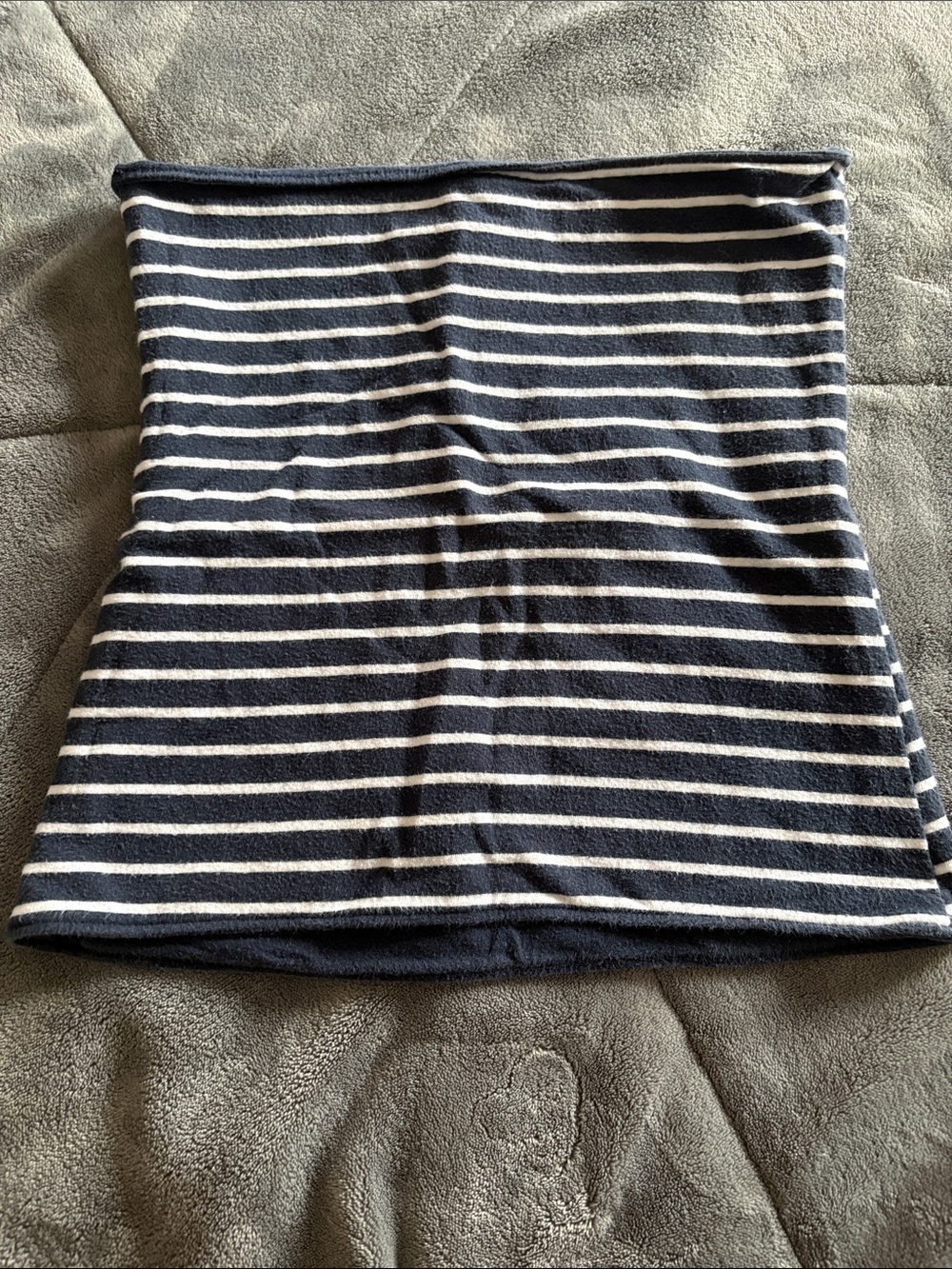 Striped Navy and White Tube Top reversible